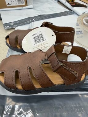 Baby Deer Brown Fisherman-Style Kids Sandals